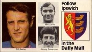 1970 Daily Mail 1st Division Wallchart #NNO Bill Baxter, Mick Mills, Jimmy Robertson Front