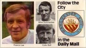 1970 Daily Mail 1st Division Wallchart #NNO Francis Lee, Colin Bell, Mike Summerbee Front