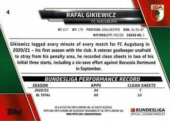 2021-22 Topps Chrome Bundesliga #4 Rafal Gikiewicz Back
