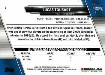 2021-22 Topps Chrome Bundesliga #7 Lucas Tousart Back