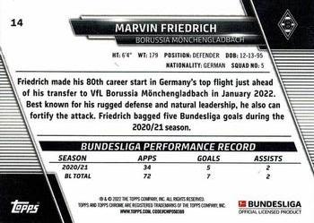 2021-22 Topps Chrome Bundesliga #14 Marvin Friedrich Back