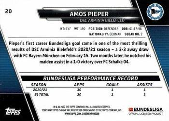 2021-22 Topps Chrome Bundesliga #20 Amos Pieper Back