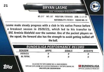2021-22 Topps Chrome Bundesliga #21 Bryan Lasme Back