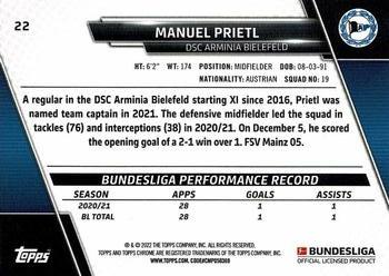 2021-22 Topps Chrome Bundesliga #22 Manuel Prietl Back