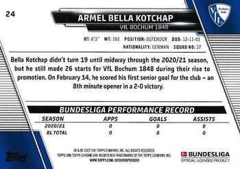 2021-22 Topps Chrome Bundesliga #24 Armel Bella-Kotchap Back