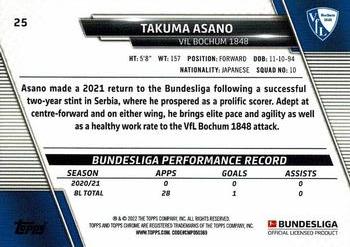 2021-22 Topps Chrome Bundesliga #25 Takuma Asano Back