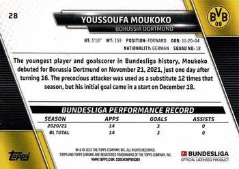 2021-22 Topps Chrome Bundesliga #28 Youssoufa Moukoko Back