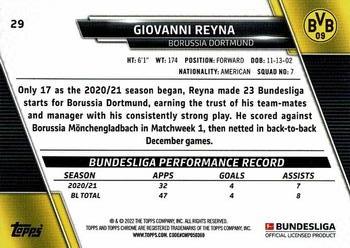2021-22 Topps Chrome Bundesliga #29 Giovanni Reyna Back