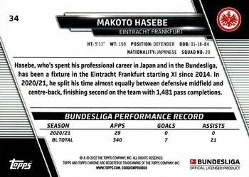 2021-22 Topps Chrome Bundesliga #34 Makoto Hasebe Back