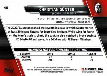 2021-22 Topps Chrome Bundesliga #40 Christian Günter Back