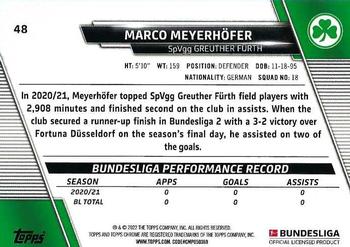 2021-22 Topps Chrome Bundesliga #48 Marco Meyerhöfer Back