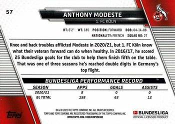 2021-22 Topps Chrome Bundesliga #57 Anthony Modeste Back