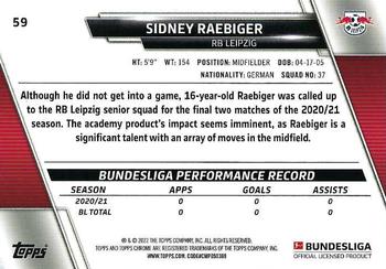 2021-22 Topps Chrome Bundesliga #59 Sidney Raebiger Back