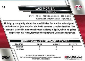 2021-22 Topps Chrome Bundesliga #64 Ilaix Moriba Back