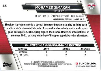 2021-22 Topps Chrome Bundesliga #65 Mohamed Simakan Back