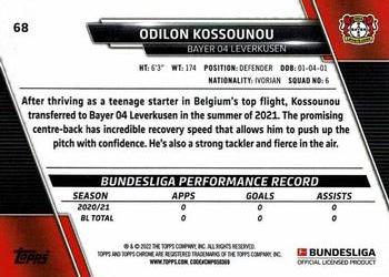 2021-22 Topps Chrome Bundesliga #68 Odilon Kossounou Back
