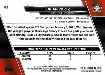 2021-22 Topps Chrome Bundesliga #69 Florian Wirtz Back