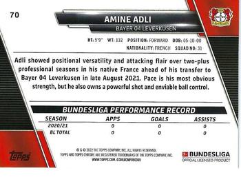 2021-22 Topps Chrome Bundesliga #70 Amine Adli Back