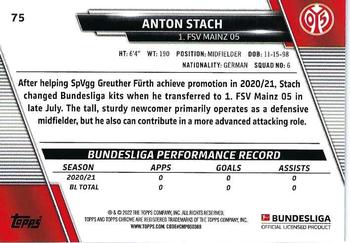 2021-22 Topps Chrome Bundesliga #75 Anton Stach Back