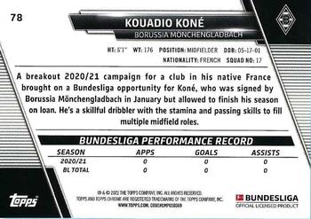 2021-22 Topps Chrome Bundesliga #78 Kouadio Koné Back