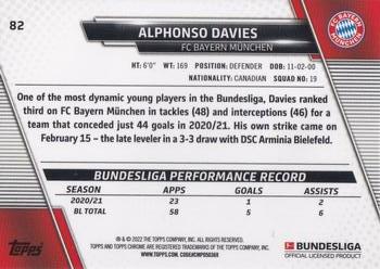 2021-22 Topps Chrome Bundesliga #82 Alphonso Davies Back
