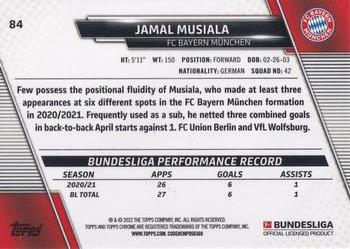 2021-22 Topps Chrome Bundesliga #84 Jamal Musiala Back