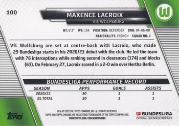 2021-22 Topps Chrome Bundesliga #100 Maxence Lacroix Back