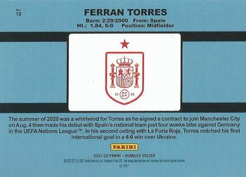 2021-22 Donruss - 1991 Donruss Tribute #12 Ferran Torres Back