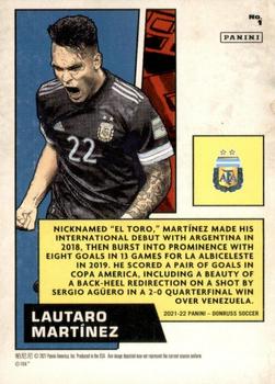 2021-22 Donruss - Net Marvels #1 Lautaro Martinez Back