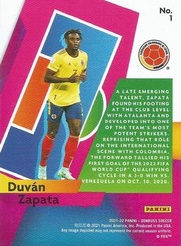 2021-22 Donruss - Power in the Box #1 Duvan Zapata Back