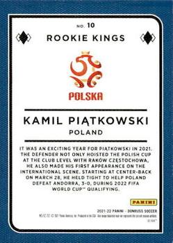 2021-22 Donruss - Rookie Kings Press Proof #10 Kamil Piatkowski Back