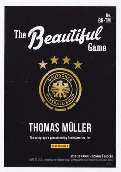 2021-22 Donruss - Beautiful Game Autographs #BG-TM Thomas Muller Back