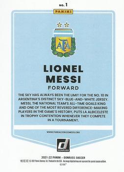 2021-22 Donruss - Press Proof Gold #1 Lionel Messi Back