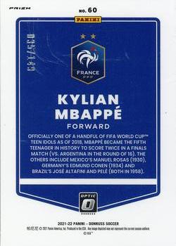 2021-22 Donruss - Optic Red #60 Kylian Mbappe Back