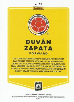 2021-22 Donruss - Optic #35 Duvan Zapata Back