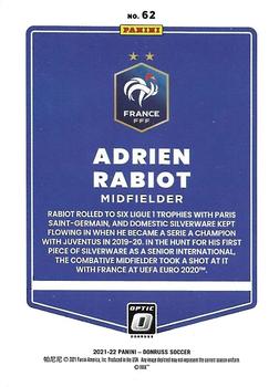 2021-22 Donruss - Optic #62 Adrien Rabiot Back