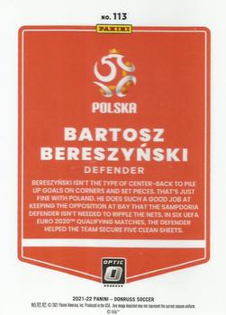 2021-22 Donruss - Optic #113 Bartosz Bereszynski Back