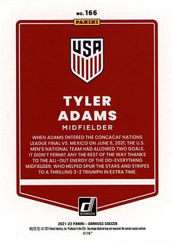2021-22 Donruss - Holo Red Laser #166 Tyler Adams Back