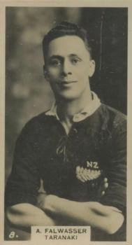 1927 Wills's New Zealand Footballers #8 Alby Falwasser Front