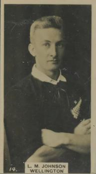 1927 Wills's New Zealand Footballers #14 Lance Johnson Front