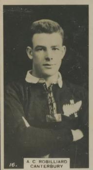 1927 Wills's New Zealand Footballers #16 Alan Robilliard Front