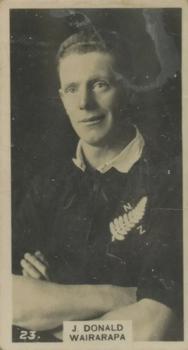 1927 Wills's New Zealand Footballers #23 Jim Donald Front