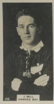 1927 Wills's New Zealand Footballers #25 Jimmy Mill Front