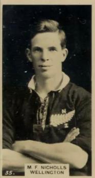 1927 Wills's New Zealand Footballers #35 Mark Nicholls Front