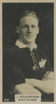 1927 Wills's New Zealand Footballers #43 Johnstone Richardson Front