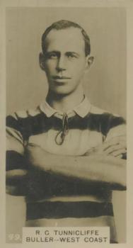 1927 Wills's New Zealand Footballers #49 Robert G. Tunnicliffe Front
