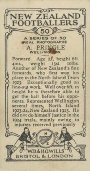 1927 Wills's New Zealand Footballers #50 Alexander Pringle Back