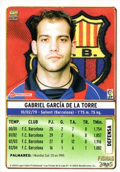 2004-05 Mundicromo Las Fichas de la Liga 2005 #33 Gabri Back