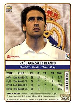 2004-05 Mundicromo Las Fichas de la Liga 2005 #99 Raul Back