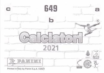 2020-21 Panini Calciatori Stickers #649 Zan Majer / Liam Henderson / Marco Mancosu Back